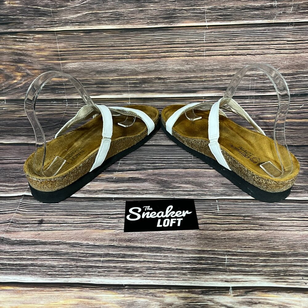 Naot Hawaii White Leather Women's Slide Sandals‎ - Picture 5 of 8